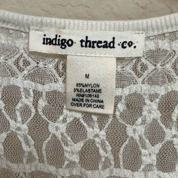 Indigo Thread Ombre Tye Medium Lace Dress Fairycore  Ethereal Boho Hi Low NWOT - Picture 2 of 7